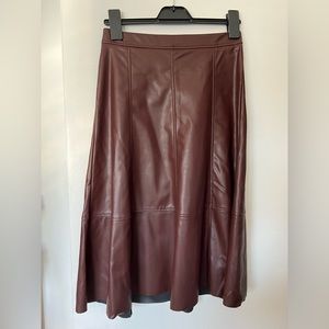 NWOT Banana Republic Factory Vegan Leather Midi Skirt